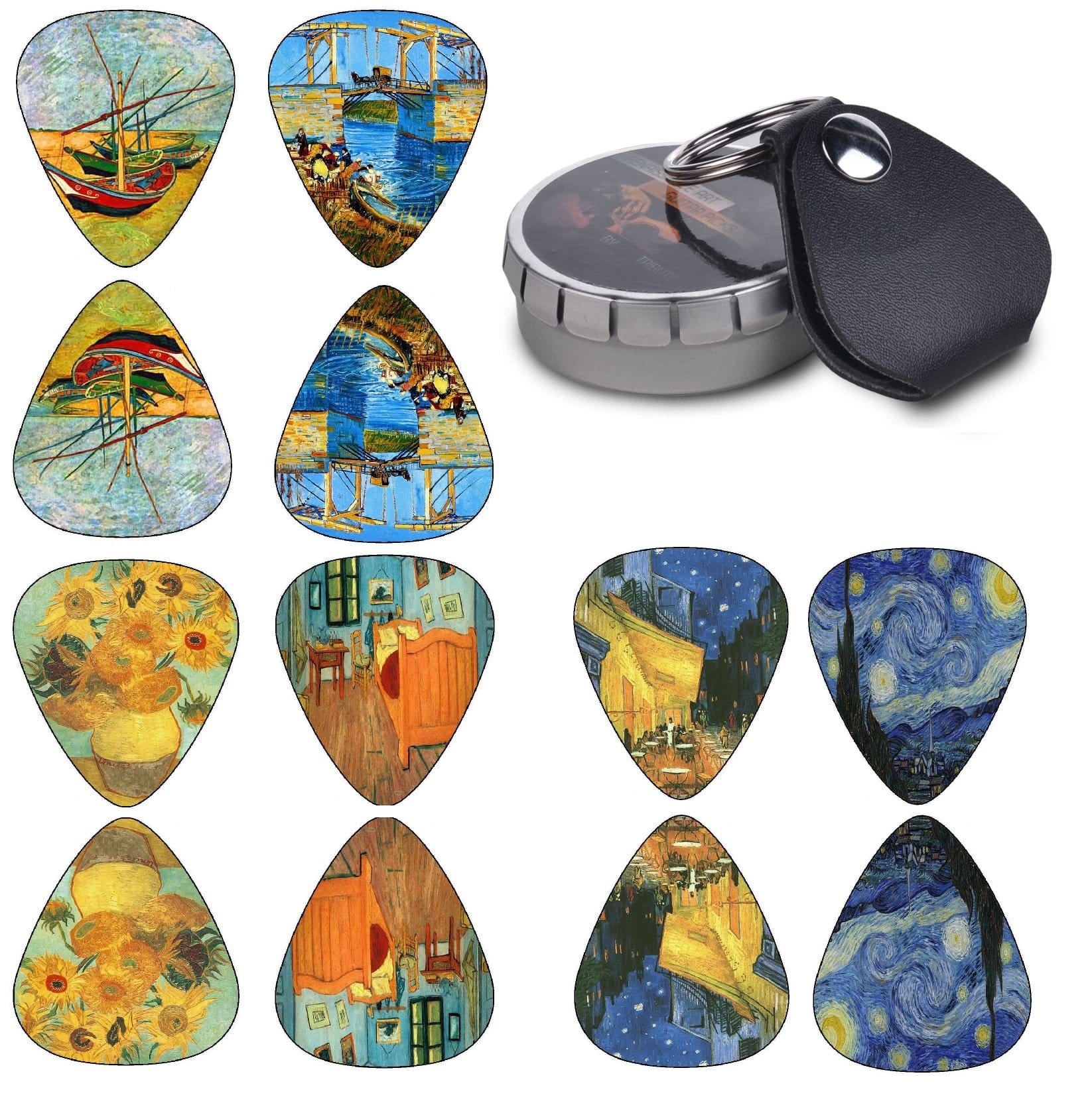 Vincent Van Gogh Guitar Picks - Premium Set 12 Pack - Art Tributes