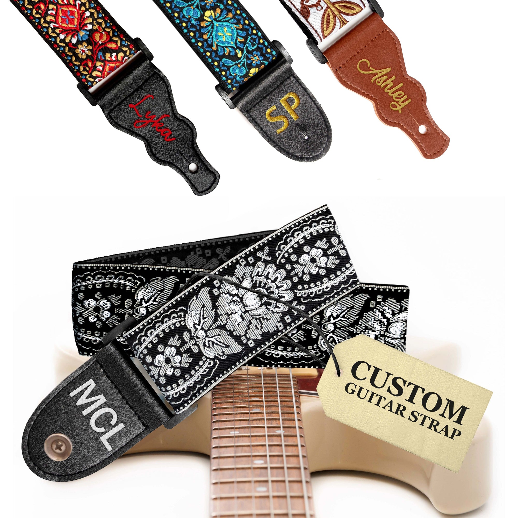 Personalized Guitar Strap- Add your text to make your own unique guitar strap. Best custom gift