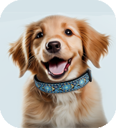 Blue Vintage Dog Collar for Small, Medium and Largs Dogs, Best Gift for your Pet!