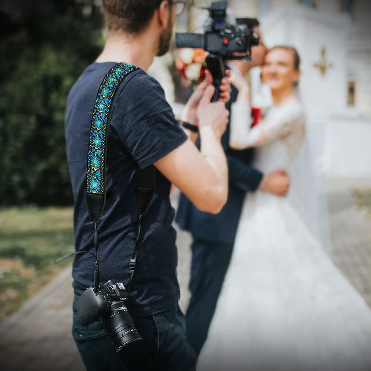 The SAPPHIRE Woven Camera Strap - Adjustable Camera Strap For Canon, Nikon and Sony