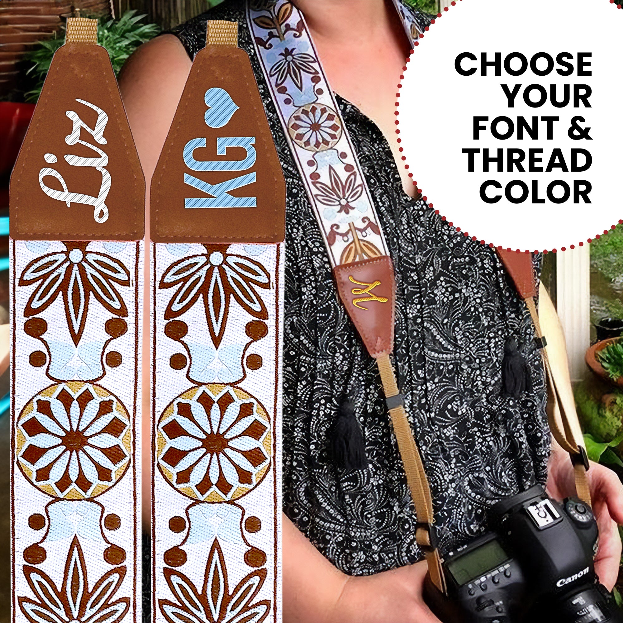 Personalized Camera Strap- Add your text to make your own unique camera strap. Best custom gift