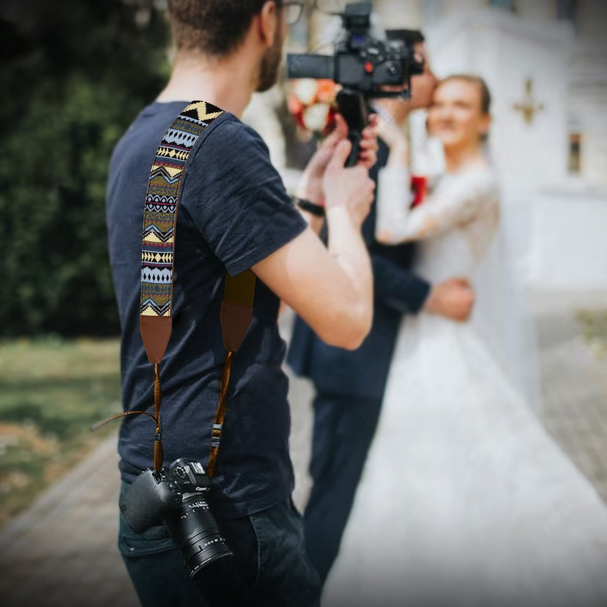 Multi Color Stripes  Camera Strap - Adjustable Classic Camera Strap , Best Gift for Photographers