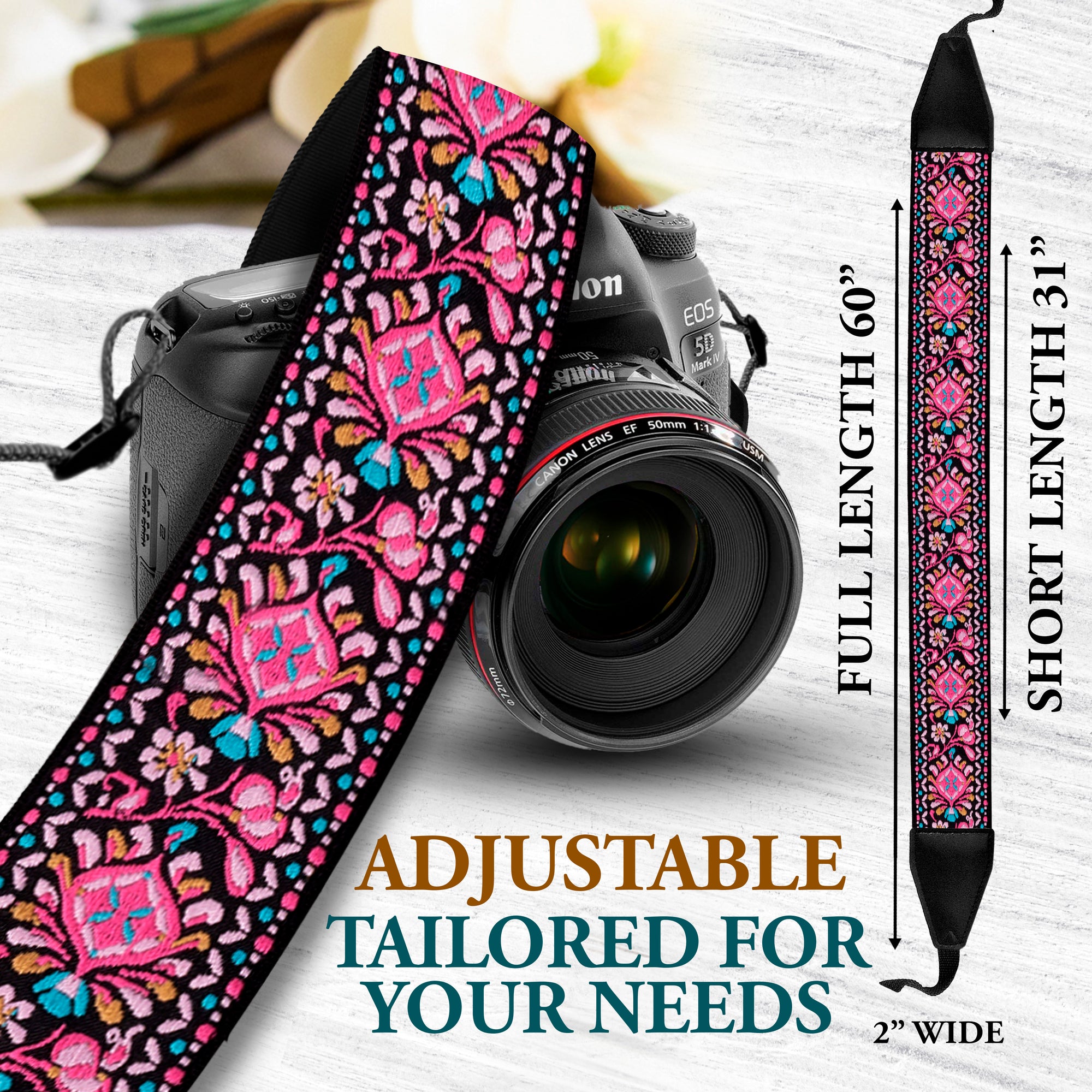 The HEIRLOOM Camera Strap - Adjustable Camera Strap For Canon, Nikon, Sony and all kinds of DSLR Camera