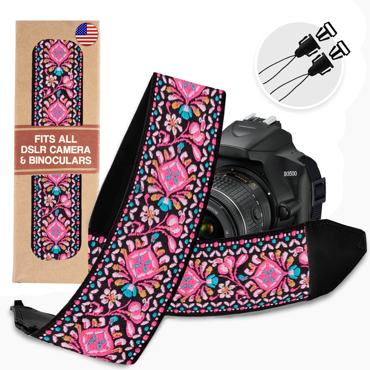 The HEIRLOOM Camera Strap - Adjustable Camera Strap For Canon, Nikon, Sony and all kinds of DSLR Camera