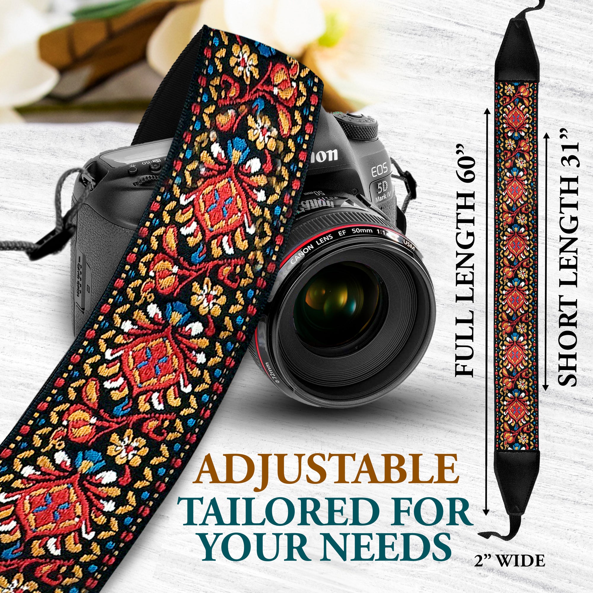 The EMPRESS Camera Strap - Adjustable Camera Strap for Canon, Nikon, Sony and all kinds of  DSLR Camera