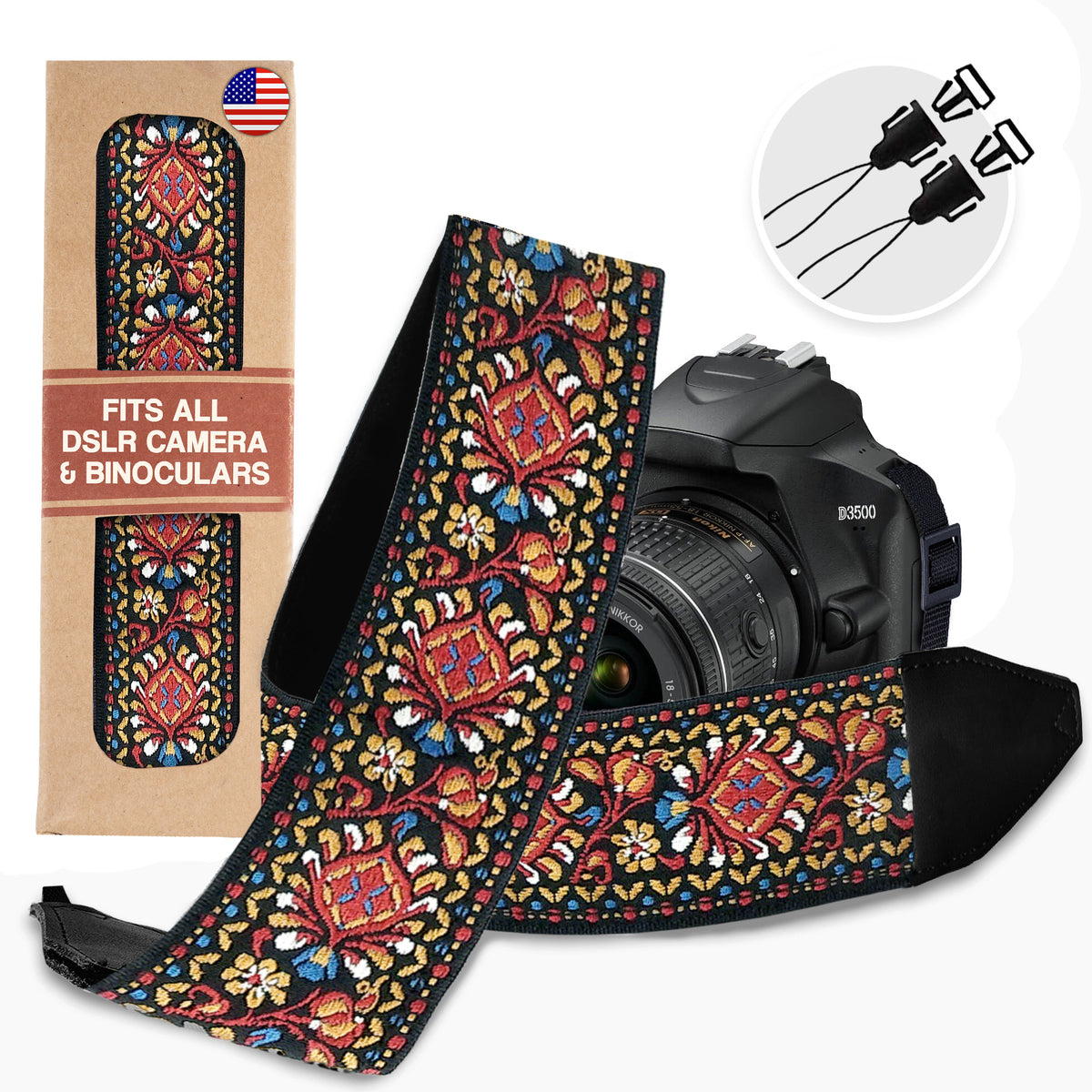 The EMPRESS Camera Strap - Adjustable Camera Strap for Canon, Nikon, Sony and all kinds of  DSLR Camera