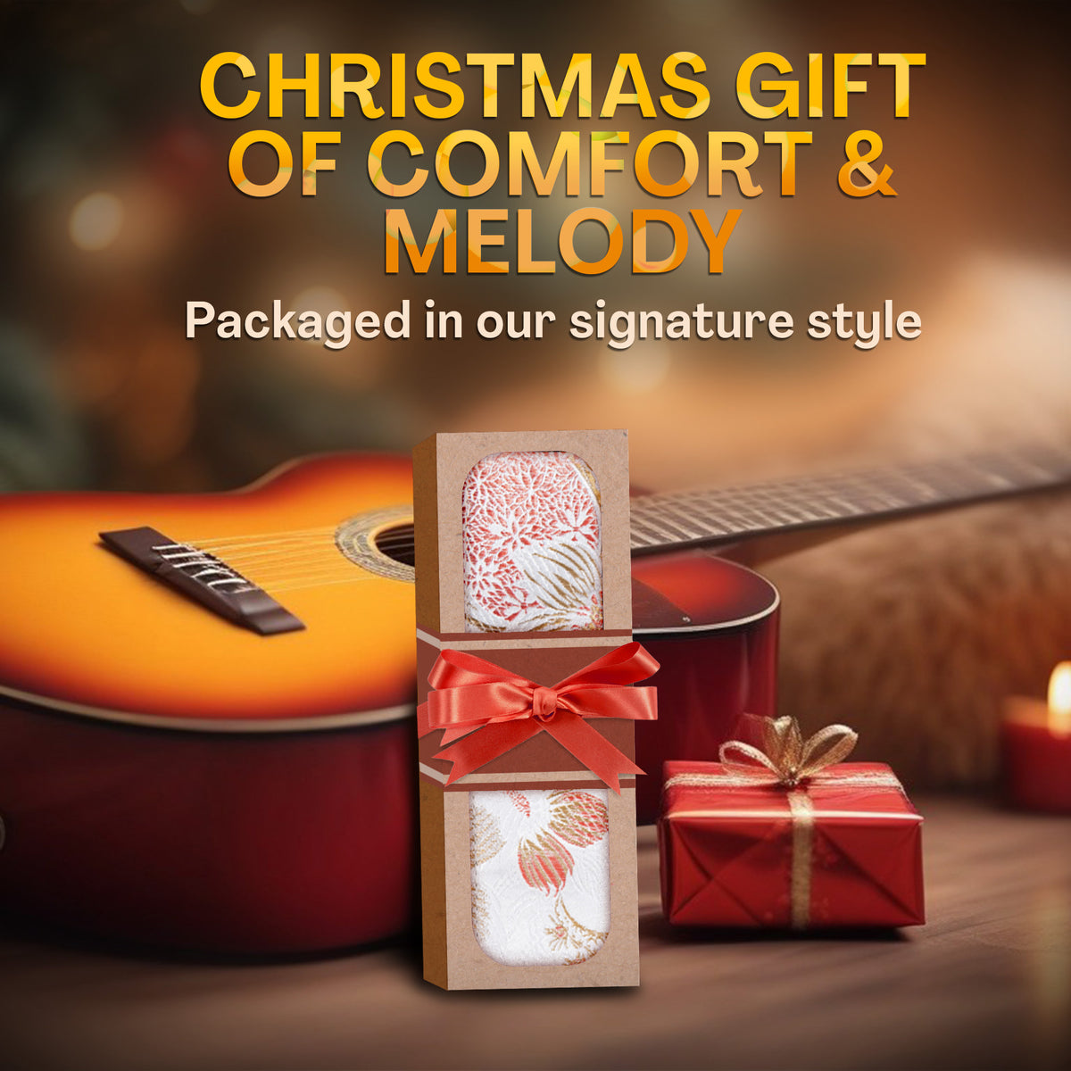 Guitar Strap Floral White Pink Tropical Sky - for Acoustic, Electric and Bass Guitars, Gift for Guitar Players and Musician