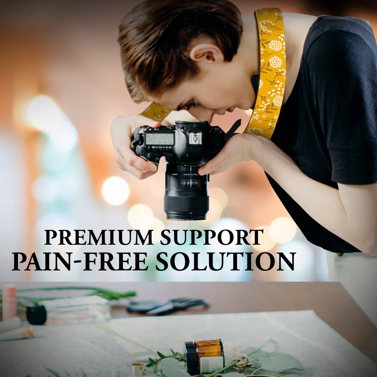 The DANDELION Camera Strap - Adjustable Camera strap for Nikon, Canon, Sony and all kinds of DSLR Cameras