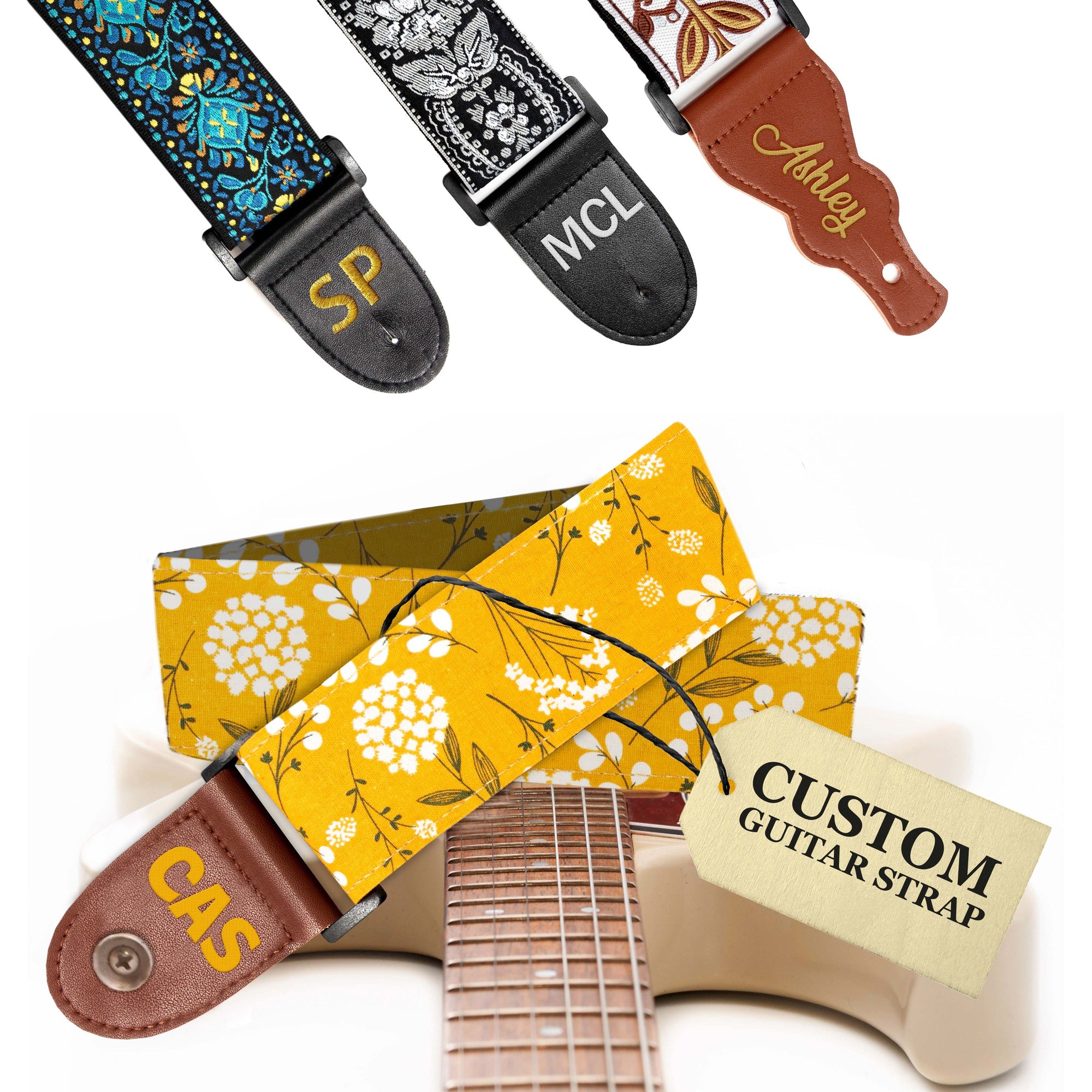 Personalized Guitar Strap- Add your text to make your own unique guitar strap. Best custom gift