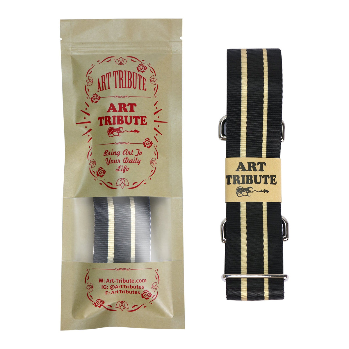 Black Gold Handbag Purse Strap - Art Tributes