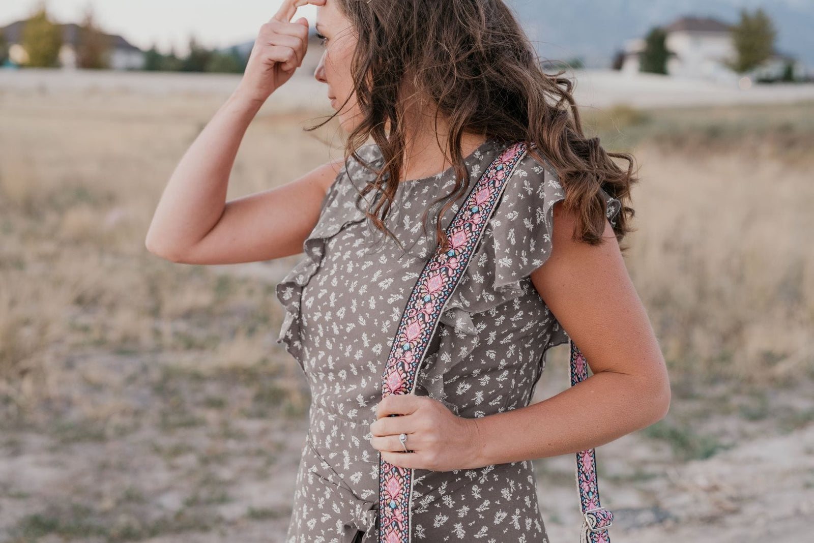 Pink Woven Bag Strap for Handbags- Guitar Style Straps Handbags