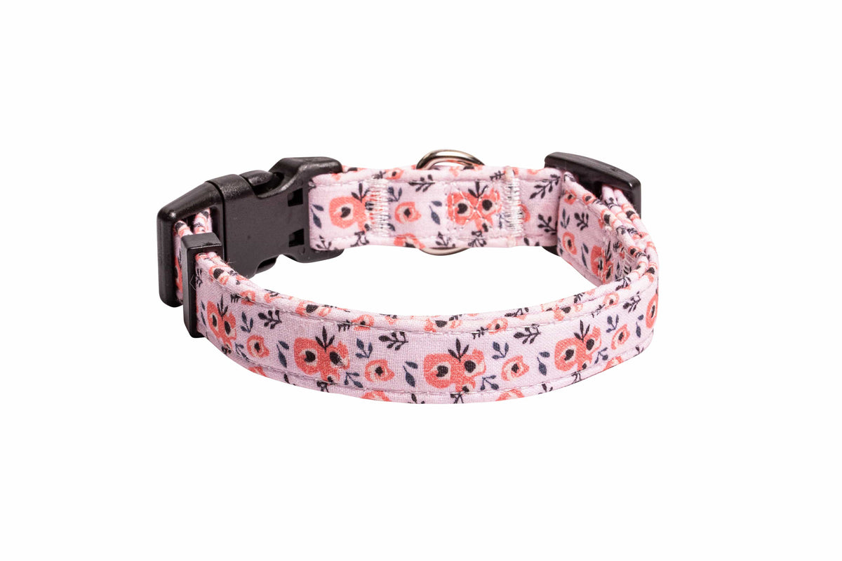 Pink Flower Dog Collar for small, medium and large dogs. Best gift for boy and girl dogs