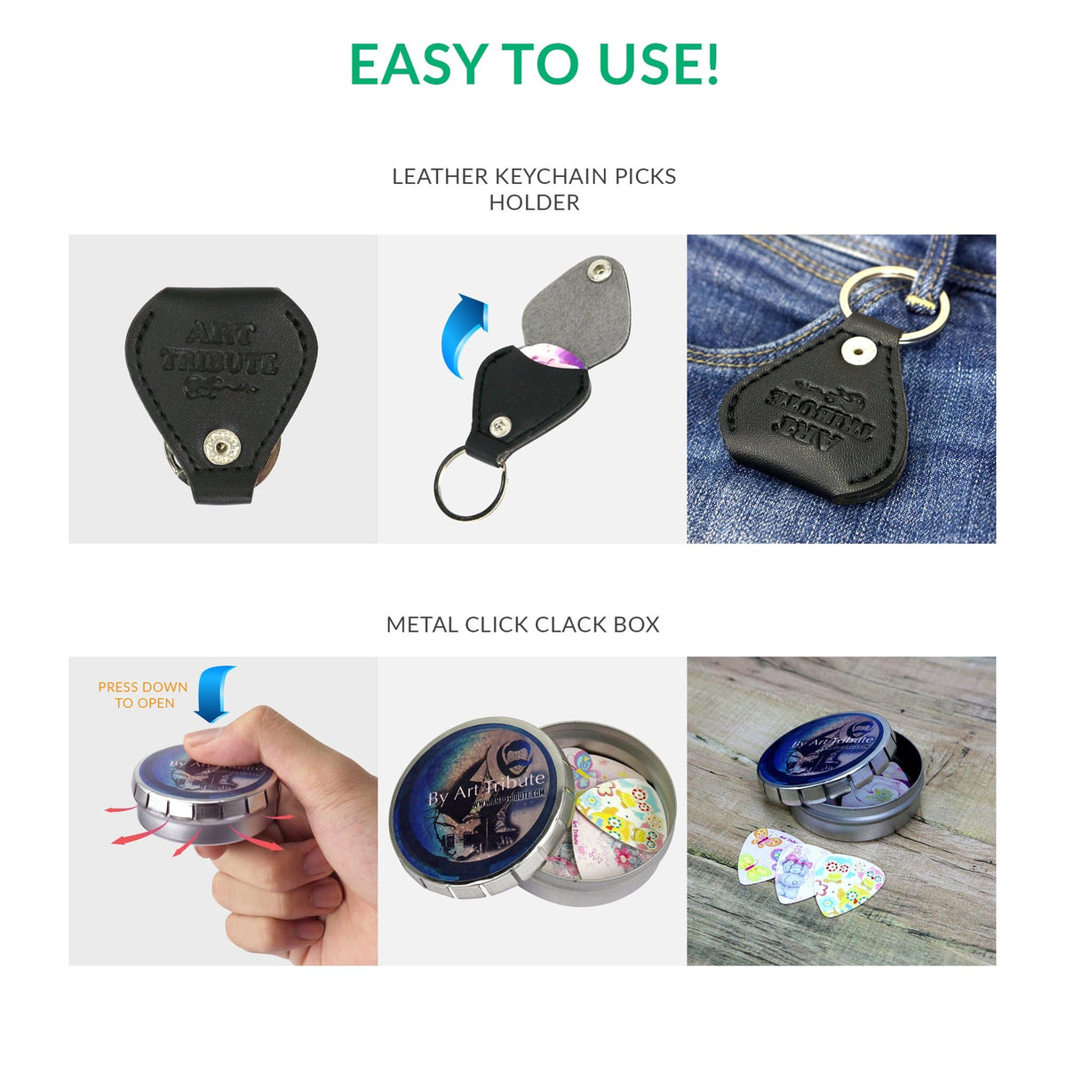 Girls &amp; Ladies Guitar Picks - 12 Pack - Art Tributes