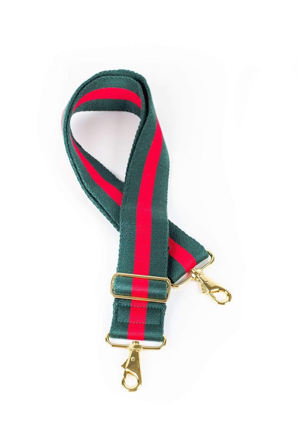 Gucci Style Red Green Handbag Strap - Silver Hardware - Art Tributes