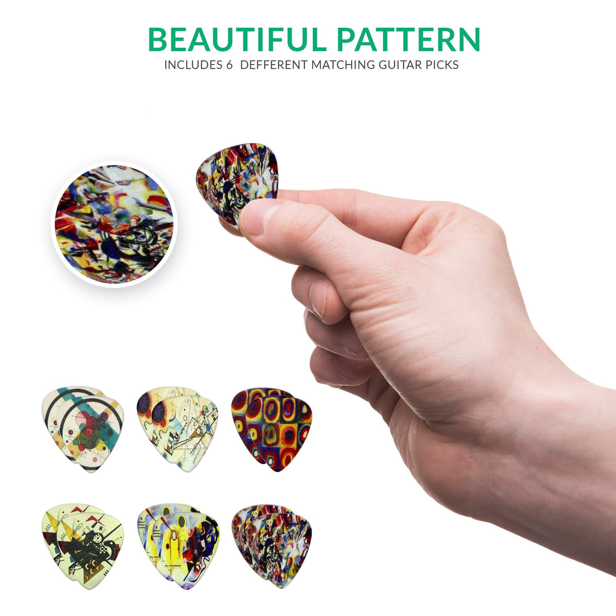 Abstract Art Guitar Picks - Wassily Kandinsky 12 Pack - Art Tributes