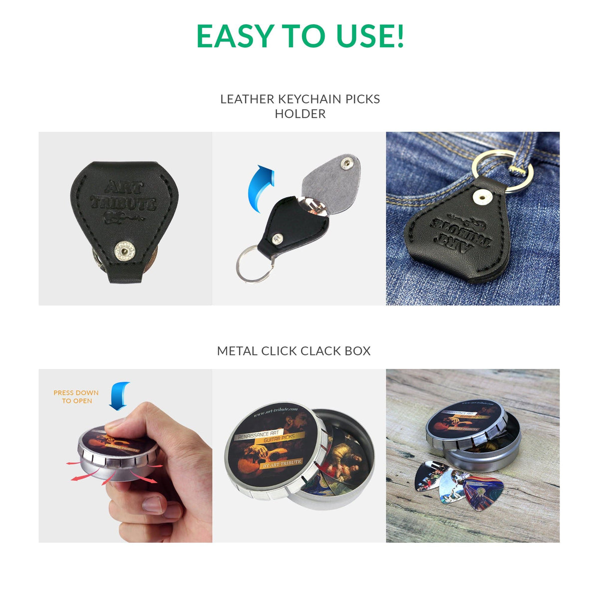 Renaissance Guitar Picks Most Famous Artworks - 12 Pack - Art Tributes