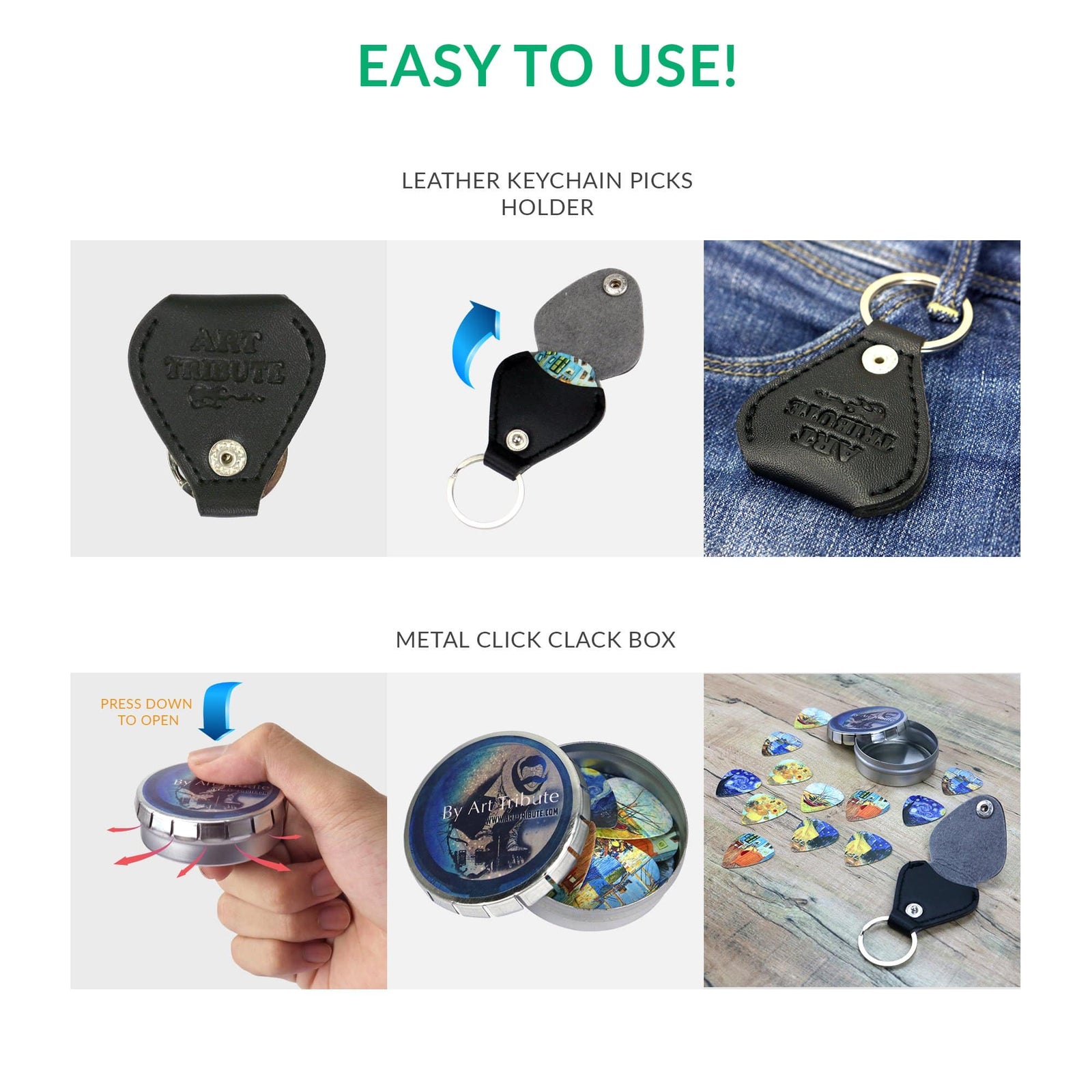 Vincent Van Gogh Guitar Picks - Premium Set 12 Pack - Art Tributes