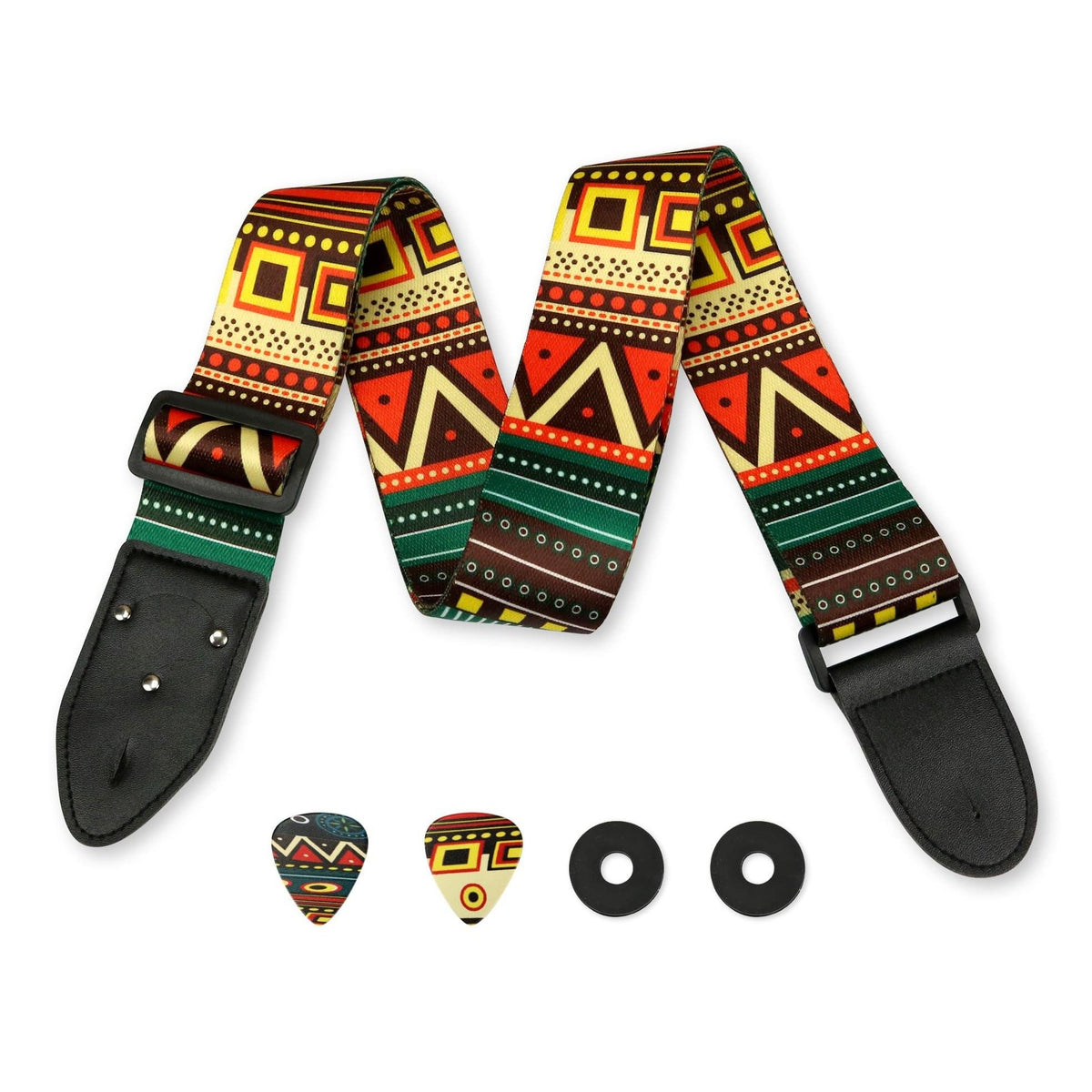 Aztec Embroidered Guitar Straps — The Horseshoe Crab