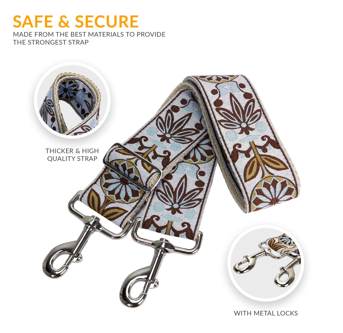 White Woven Handbag Strap - Art Tributes