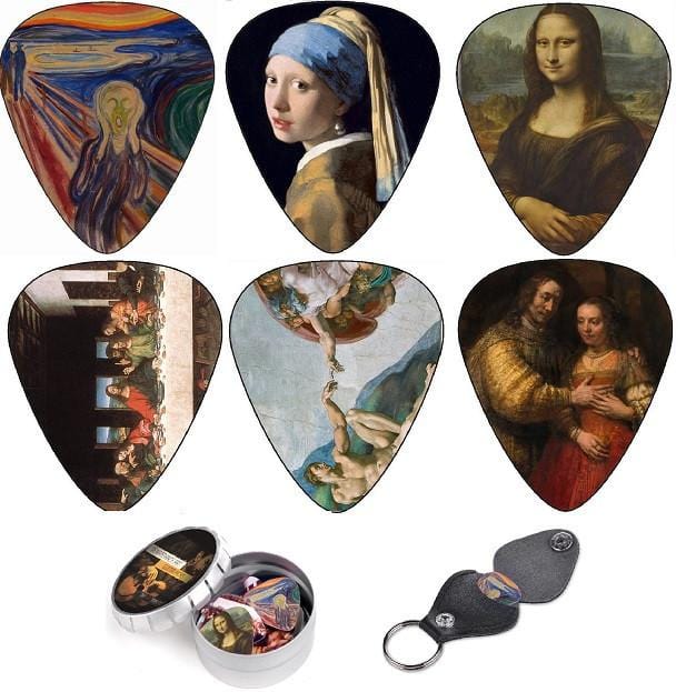 Renaissance Guitar Picks Most Famous Artworks - 12 Pack - Art Tributes