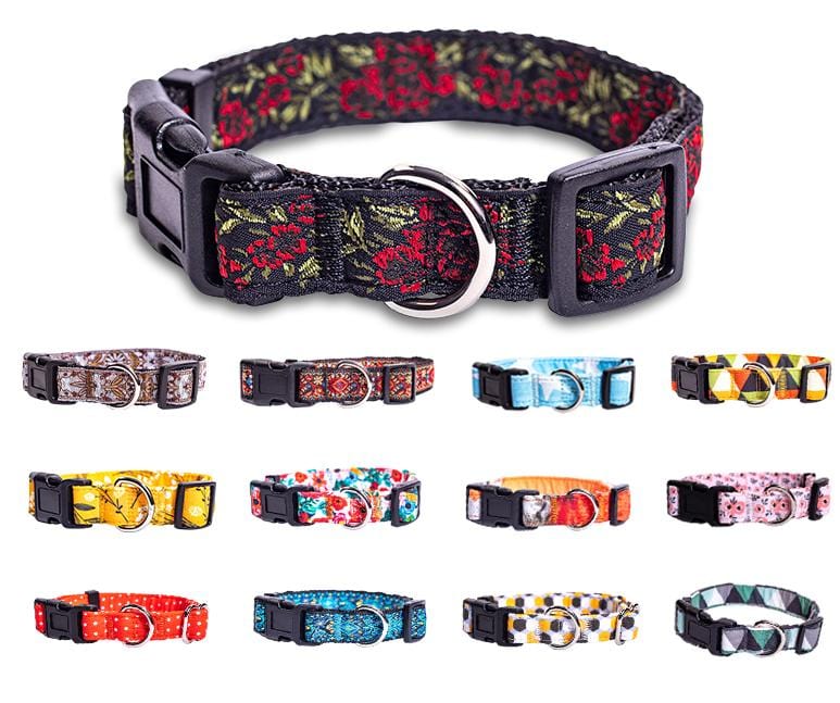 Red Roses Dog Collar