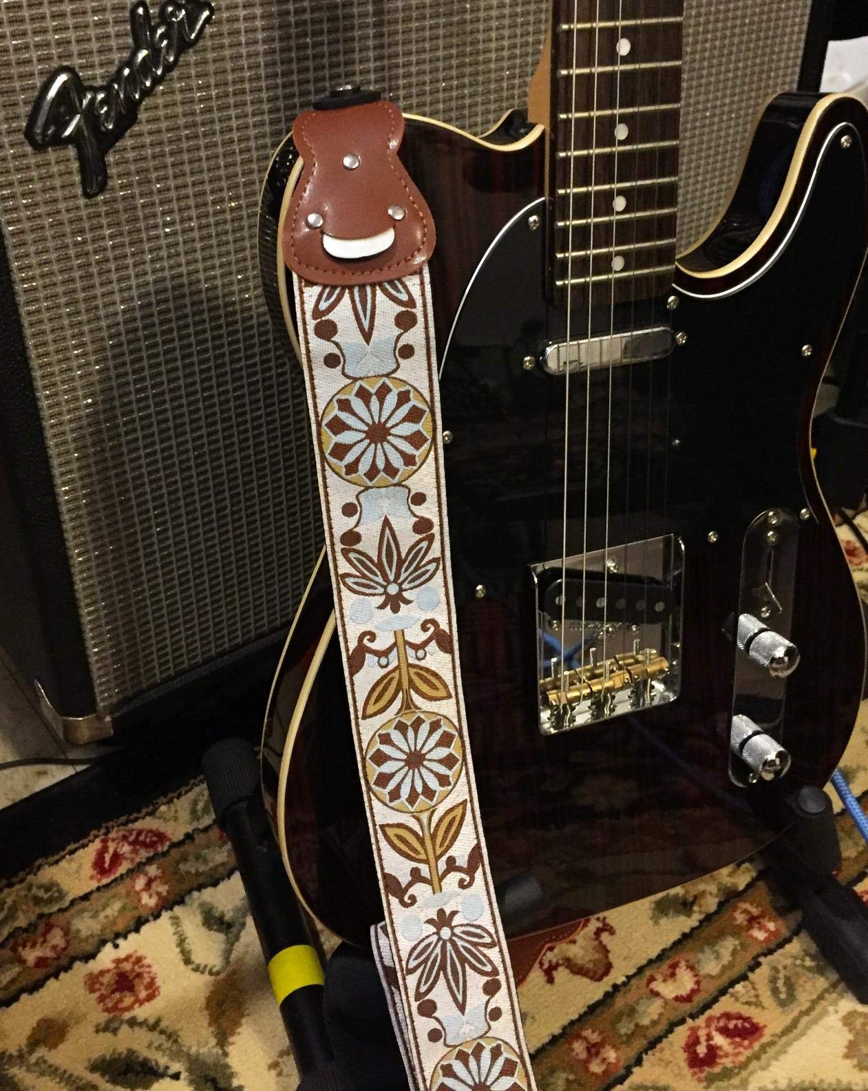Cool Gift Guitar Set - Vintage Woven Guitar Strap + 12 Unique